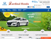 Tablet Screenshot of cardinalhonda.com